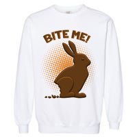 Bite Me! Chocolate Easter Bunny Garment-Dyed Sweatshirt