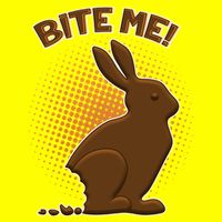 Bite Me! Chocolate Easter Bunny Button
