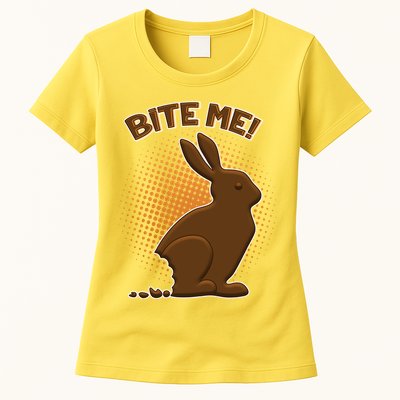 Bite Me! Chocolate Easter Bunny Womens T-Shirt