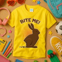 Bite Me! Chocolate Easter Bunny Kids T-Shirt