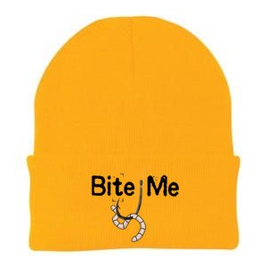 Bite Me Fish Hook Knit Cap Winter Beanie