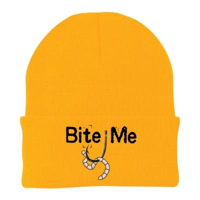 Bite Me Fish Hook Knit Cap Winter Beanie