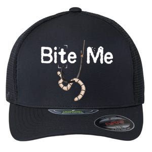 Bite Me Fish Hook Flexfit Unipanel Trucker Cap