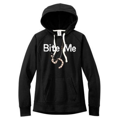 Bite Me Fish Hook Women's Fleece Hoodie