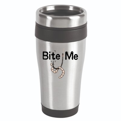 Bite Me Fish Hook 16oz Travel Tumbler