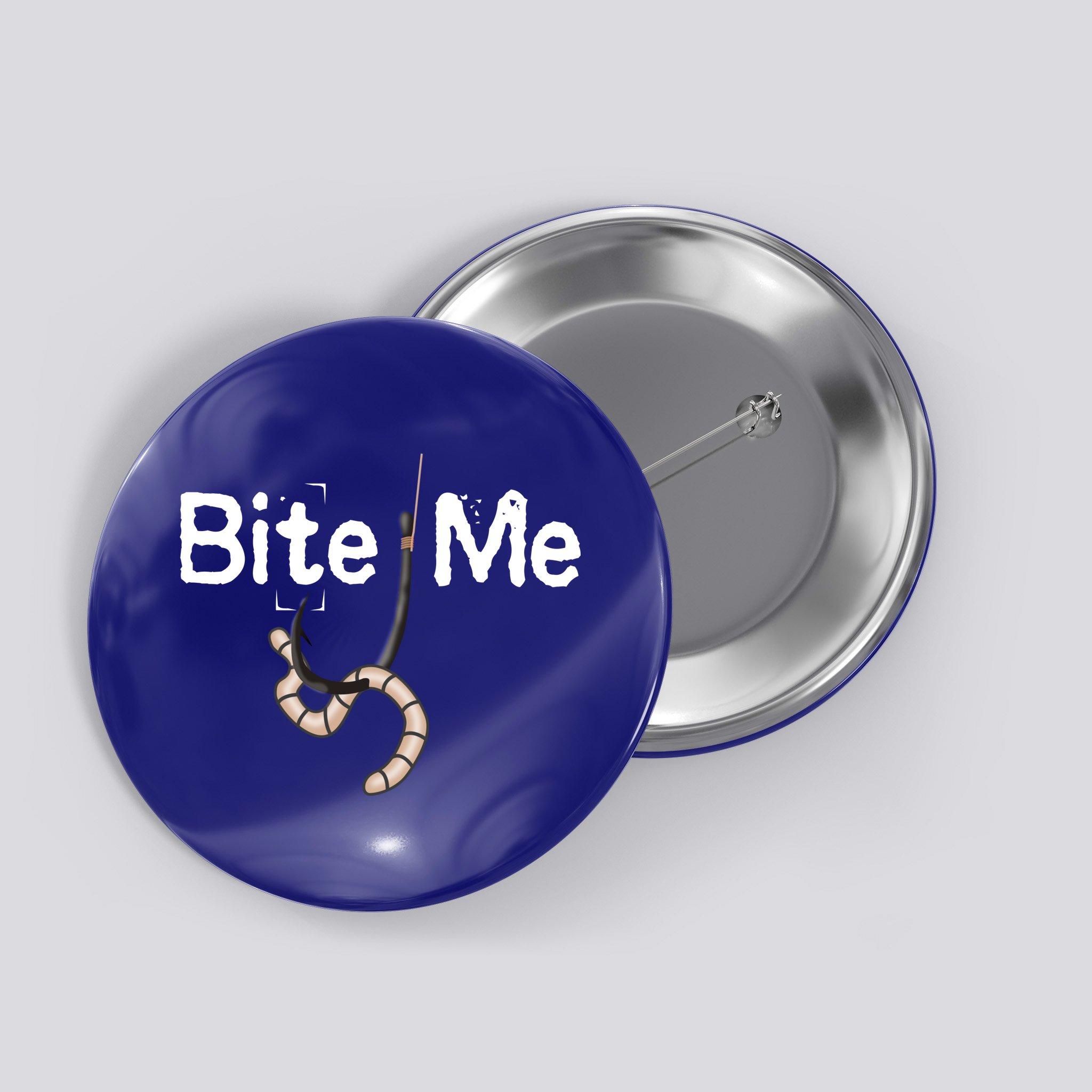 Bite Me Fish Hook Button