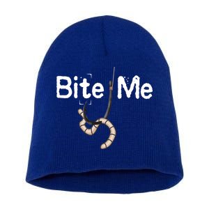 Bite Me Fish Hook Short Acrylic Beanie