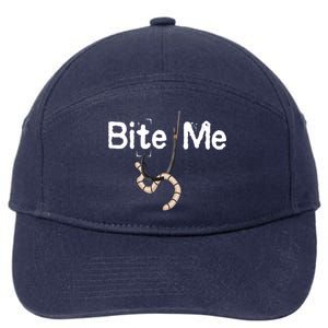 Bite Me Fish Hook 7-Panel Snapback Hat