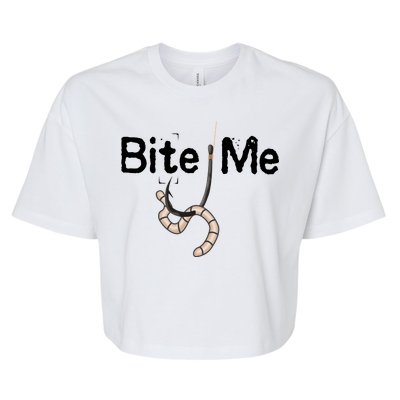 Bite Me Fish Hook Bella+Canvas Jersey Crop Tee