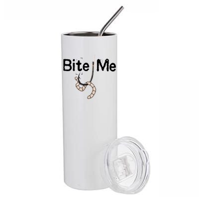 Bite Me Fish Hook Stainless Steel Tumbler