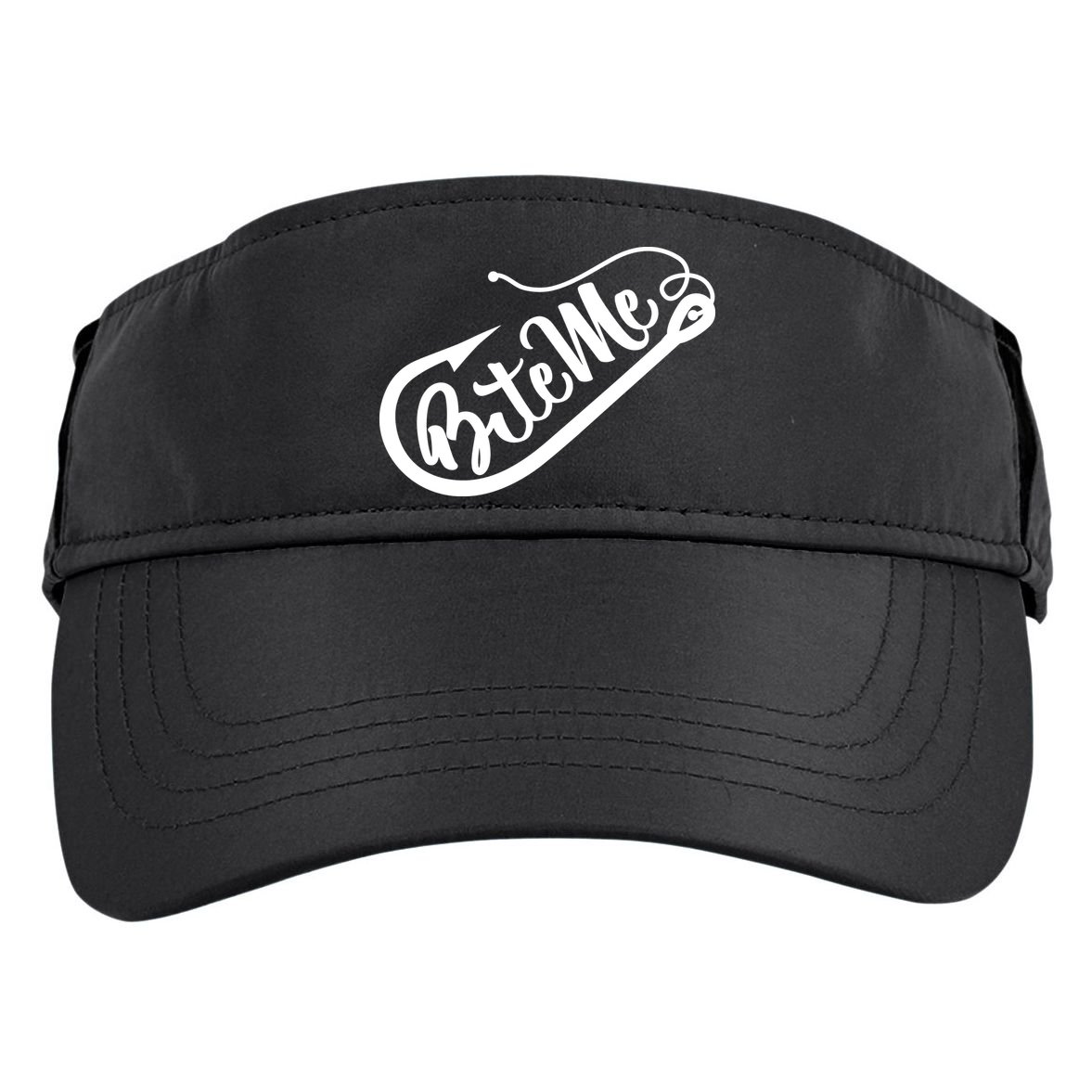 Bite Me Fish Hook Funny Fishing Adult Drive Performance Visor