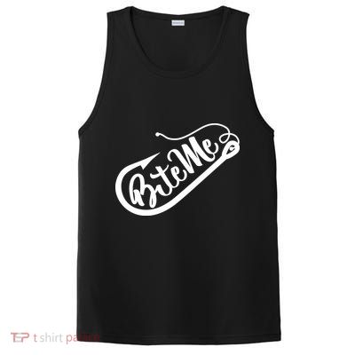 Bite Me Fish Hook Funny Fishing PosiCharge Competitor Tank