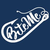 Bite Me Fish Hook Funny Fishing USA-Made Doggie Bandana
