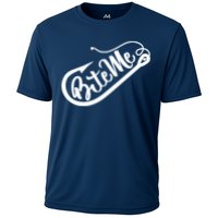 Bite Me Fish Hook Funny Fishing Cooling Performance Crew T-Shirt