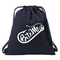 Bite Me Fish Hook Funny Fishing Drawstring Bag