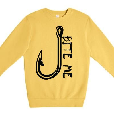 Bite Me Fishing Hook Premium Crewneck Sweatshirt