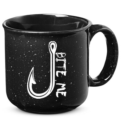 Bite Me Fishing Hook 15oz Campfire Ceramic Mug