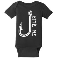 Bite Me Fishing Hook Baby Bodysuit