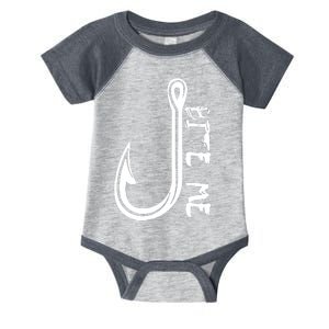 Bite Me Fishing Hook Infant Baby Jersey Bodysuit