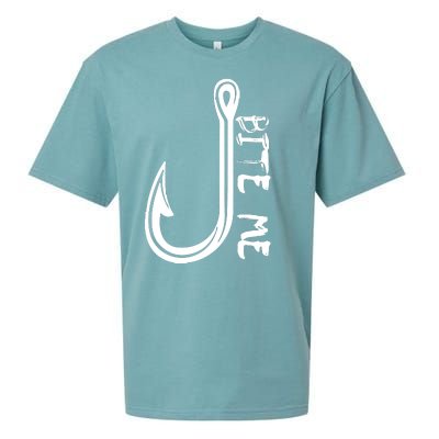 Bite Me Fishing Hook Sueded Cloud Jersey T-Shirt