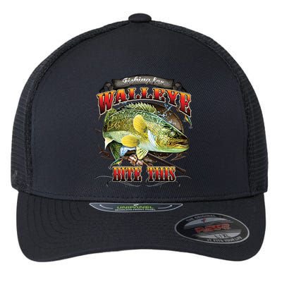 Bite This Walleye Fishing Flexfit Unipanel Trucker Cap