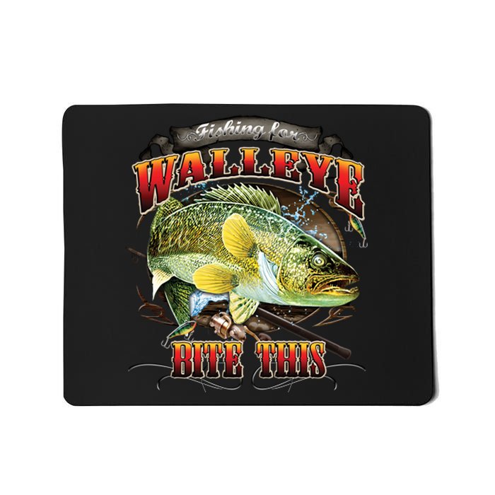 Bite This Walleye Fishing Mousepad