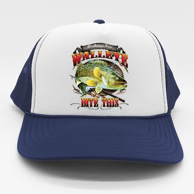 Bite This Walleye Fishing Trucker Hat