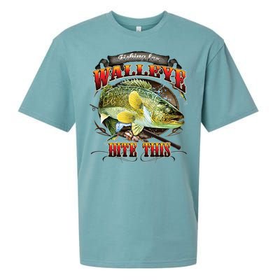 Bite This Walleye Fishing Sueded Cloud Jersey T-Shirt