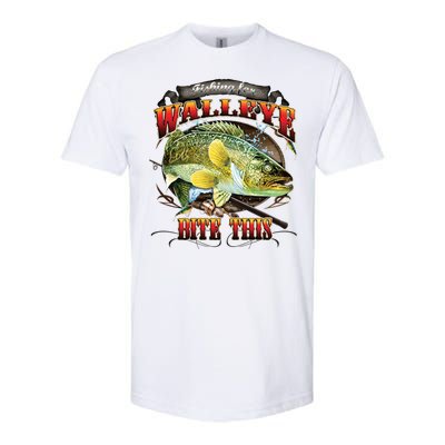 Bite This Walleye Fishing Softstyle® CVC T-Shirt