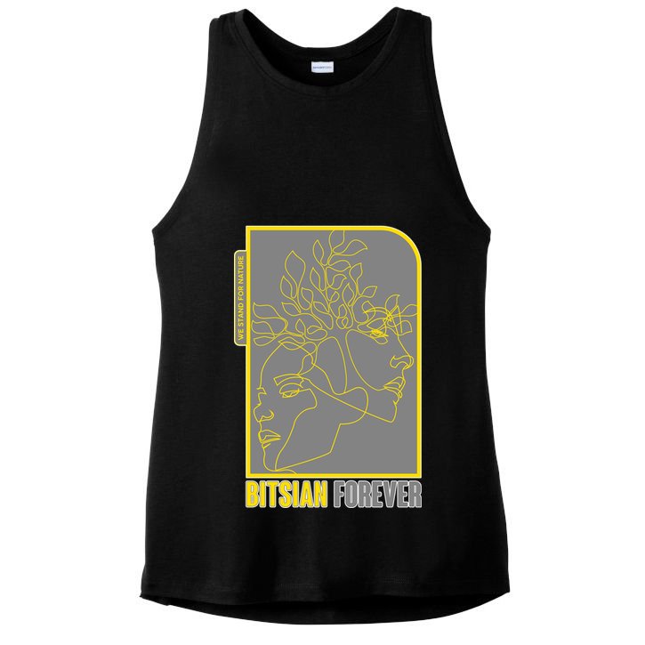 Bitsian Forever We Stand For Nature Ladies PosiCharge Tri-Blend Wicking Tank