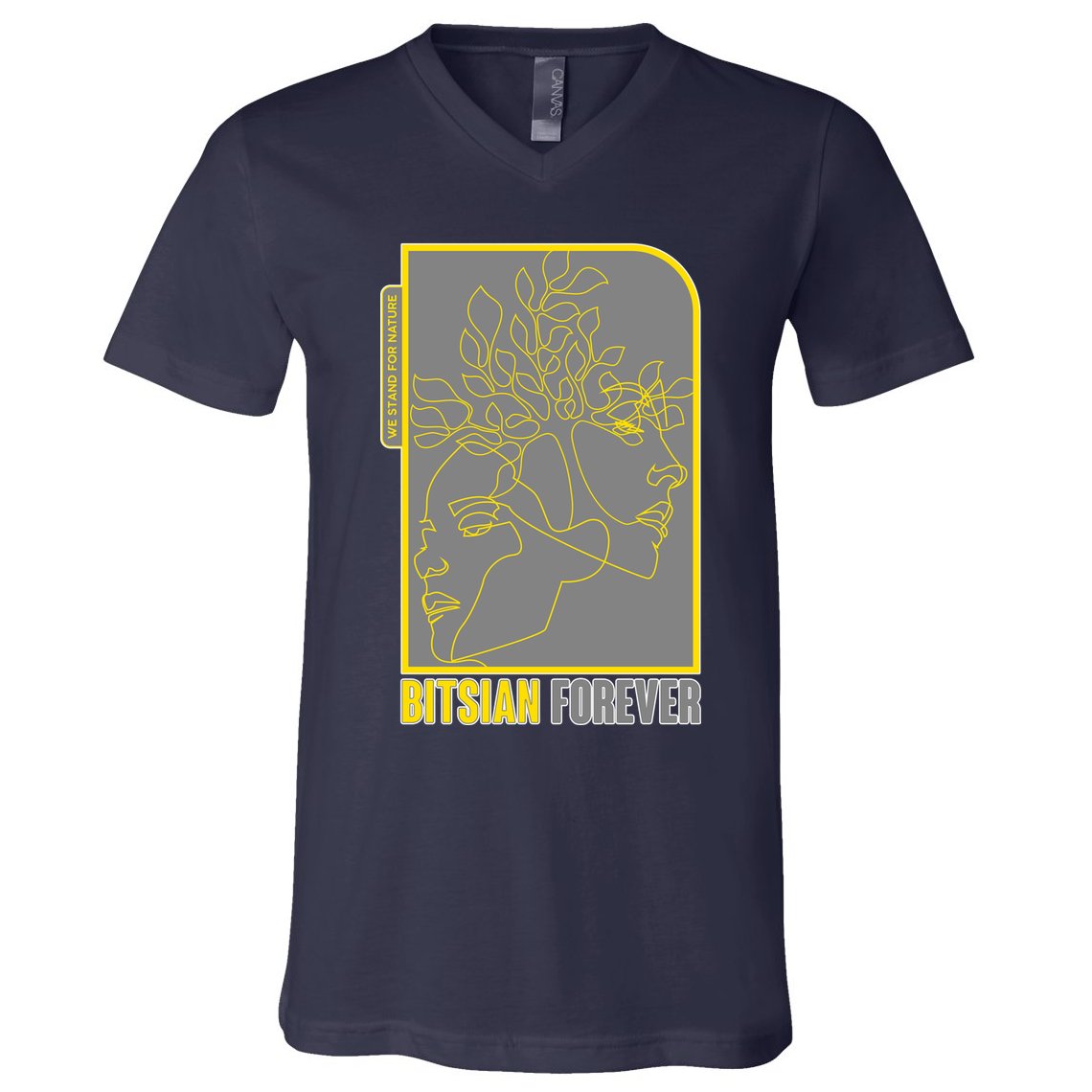 Bitsian Forever We Stand For Nature V-Neck T-Shirt