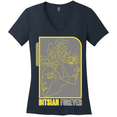 Bitsian Forever We Stand For Nature Women's V-Neck T-Shirt