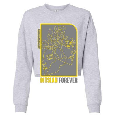 Bitsian Forever We Stand For Nature Cropped Pullover Crew