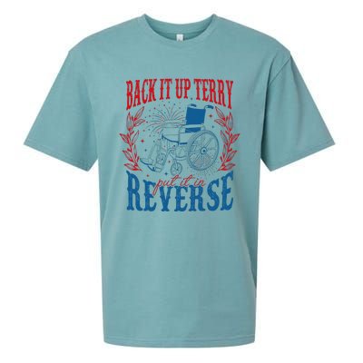 Back It Up Terry Put It In Reverse Firework 4th Of July Sueded Cloud Jersey T-Shirt