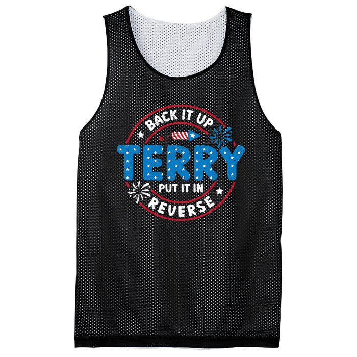 Back It Up Terry Put It In Reverse Funny 4th Of July Mesh Reversible Basketball Jersey Tank