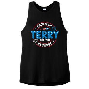 Back It Up Terry Put It In Reverse Funny 4th Of July Ladies PosiCharge Tri-Blend Wicking Tank