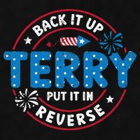 Back It Up Terry Put It In Reverse Funny 4th Of July Ladies PosiCharge Tri-Blend Wicking Tank