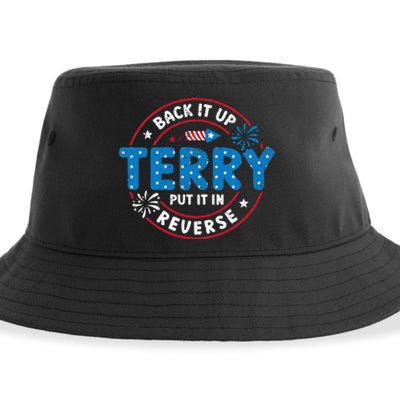 Back It Up Terry Put It In Reverse Funny 4th Of July Sustainable Bucket Hat