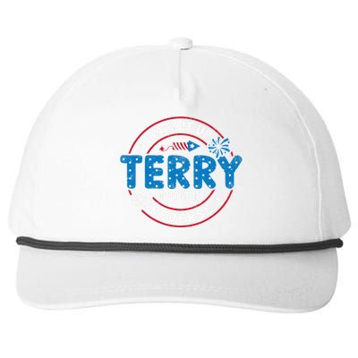 Back It Up Terry Put It In Reverse Funny 4th Of July Snapback Five-Panel Rope Hat