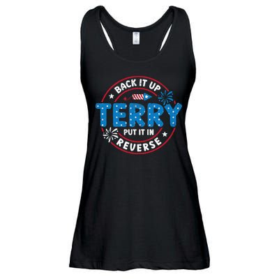 Back It Up Terry Put It In Reverse Funny 4th Of July Ladies Essential Flowy Tank