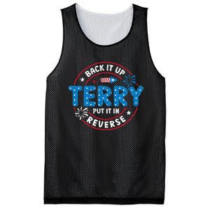 Back It Up Terry Put It In Reverse Funny 4th Of July Mesh Reversible Basketball Jersey Tank