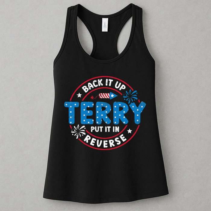 Back It Up Terry Put It In Reverse Funny 4th Of July Womens Tank Top