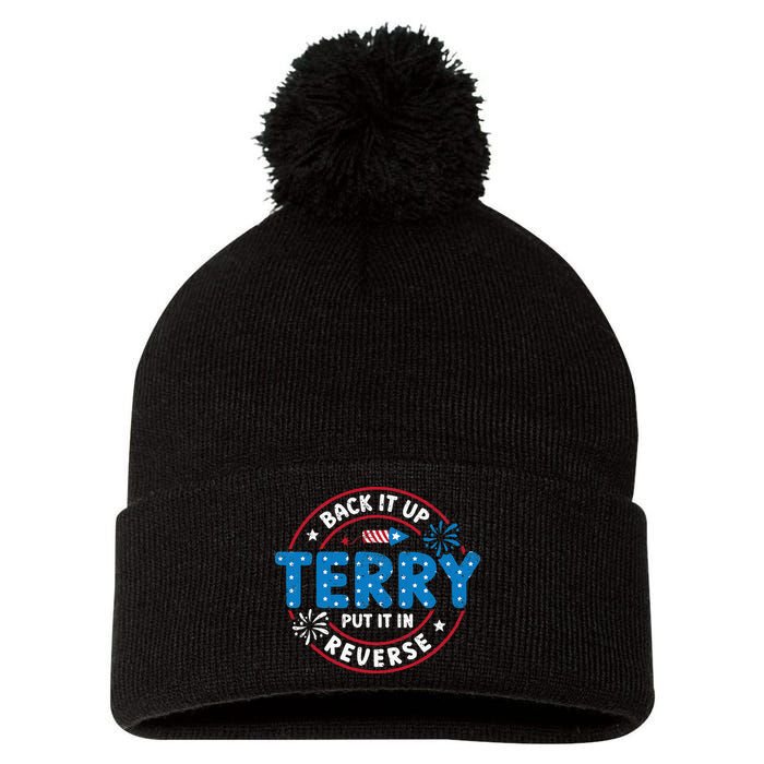 Back It Up Terry Put It In Reverse Funny 4th Of July Pom Pom 12in Knit Beanie