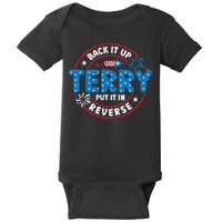 Back It Up Terry Put It In Reverse Funny 4th Of July Baby Bodysuit