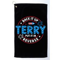 Back It Up Terry Put It In Reverse Funny 4th Of July Golf Towel