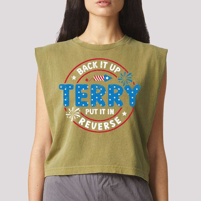 Back It Up Terry Put It In Reverse Funny 4th Of July Garment-Dyed Women's Muscle Tee