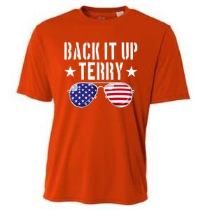 Back It Up Terry Put It In Reverse Usa Flag 4th Of July Great Gift Cooling Performance Crew T-Shirt