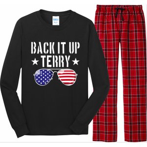 Back It Up Terry Put It In Reverse Usa Flag 4th Of July Great Gift Long Sleeve Pajama Set