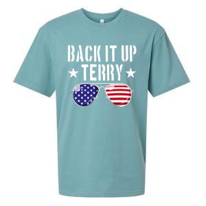 Back It Up Terry Put It In Reverse Usa Flag 4th Of July Great Gift Sueded Cloud Jersey T-Shirt