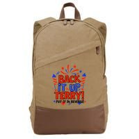 Back It Up Terry Put It In Reverse 4th Of July Fireworks Cotton Canvas Backpack